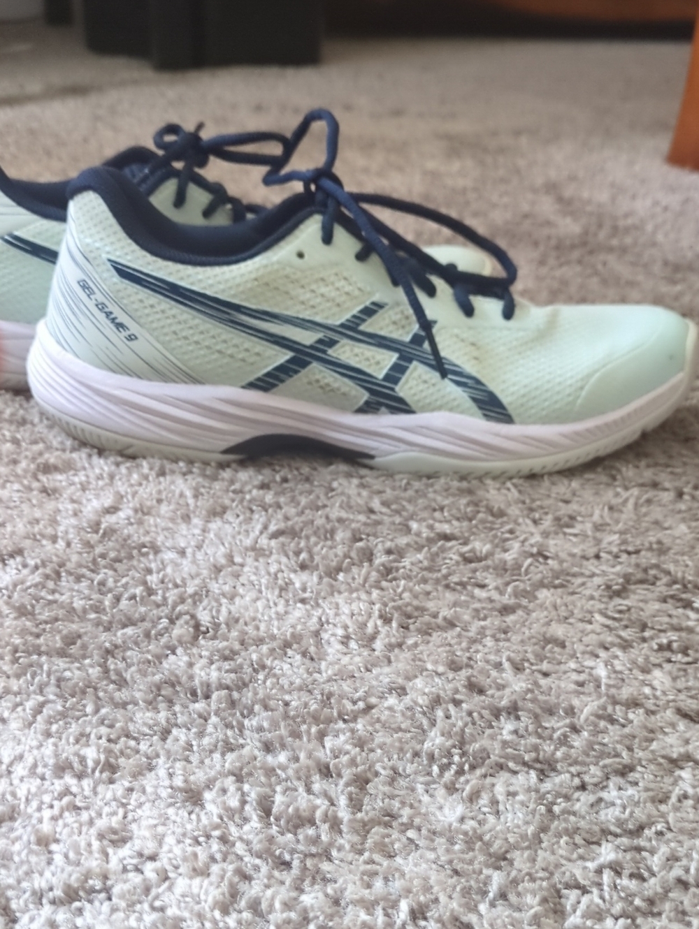 Asics Pale Green & Navy Women's Court/Pickleball Shoes